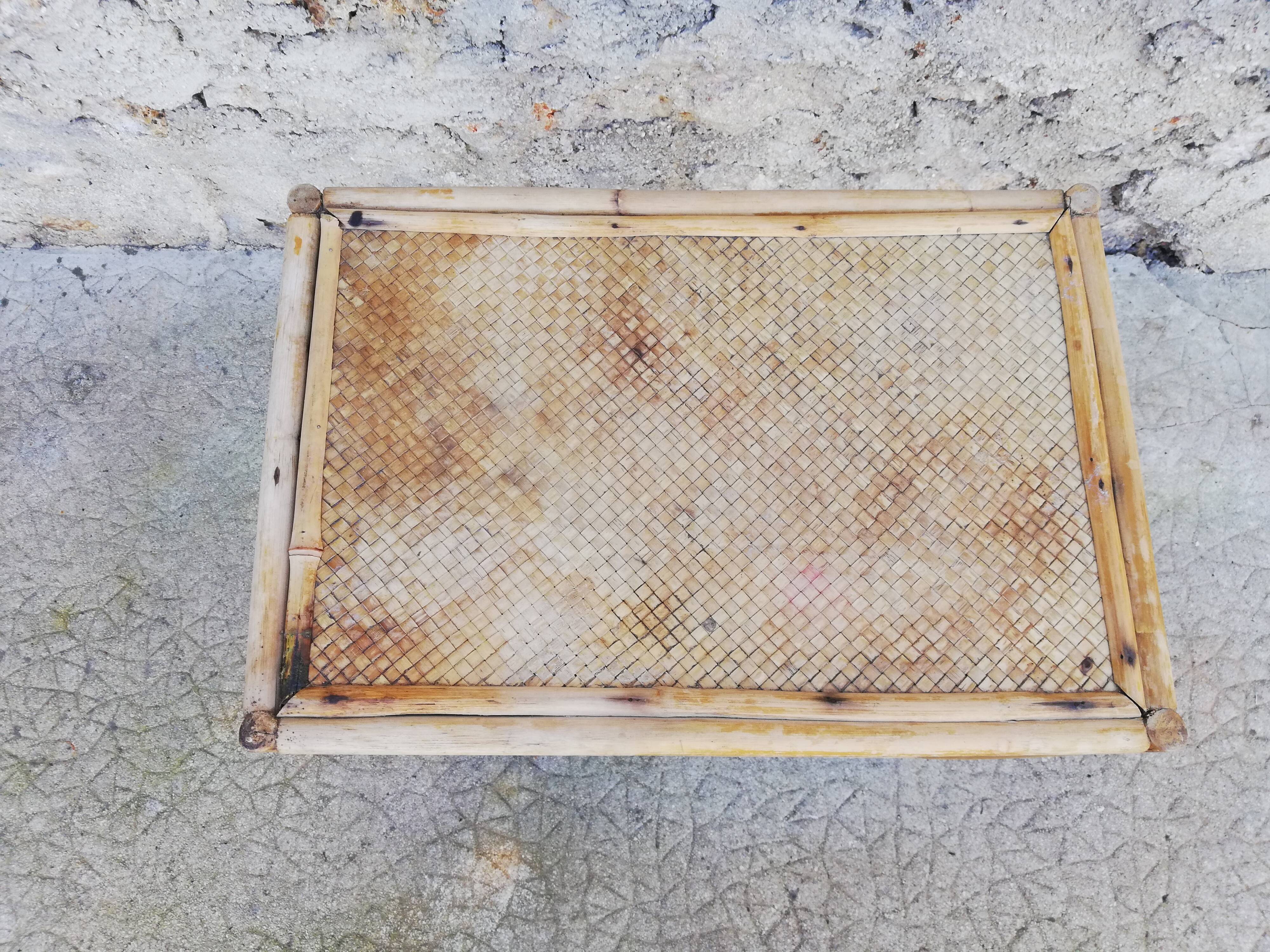 Bamboo rattan child desk