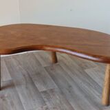 Vintage "bean" coffee table in solid wood, 1960