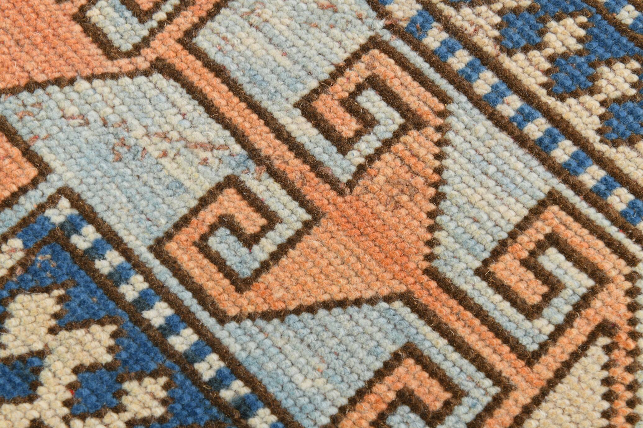 6x11 Unique Handmade Blue Persian Rug, 188x328Cm