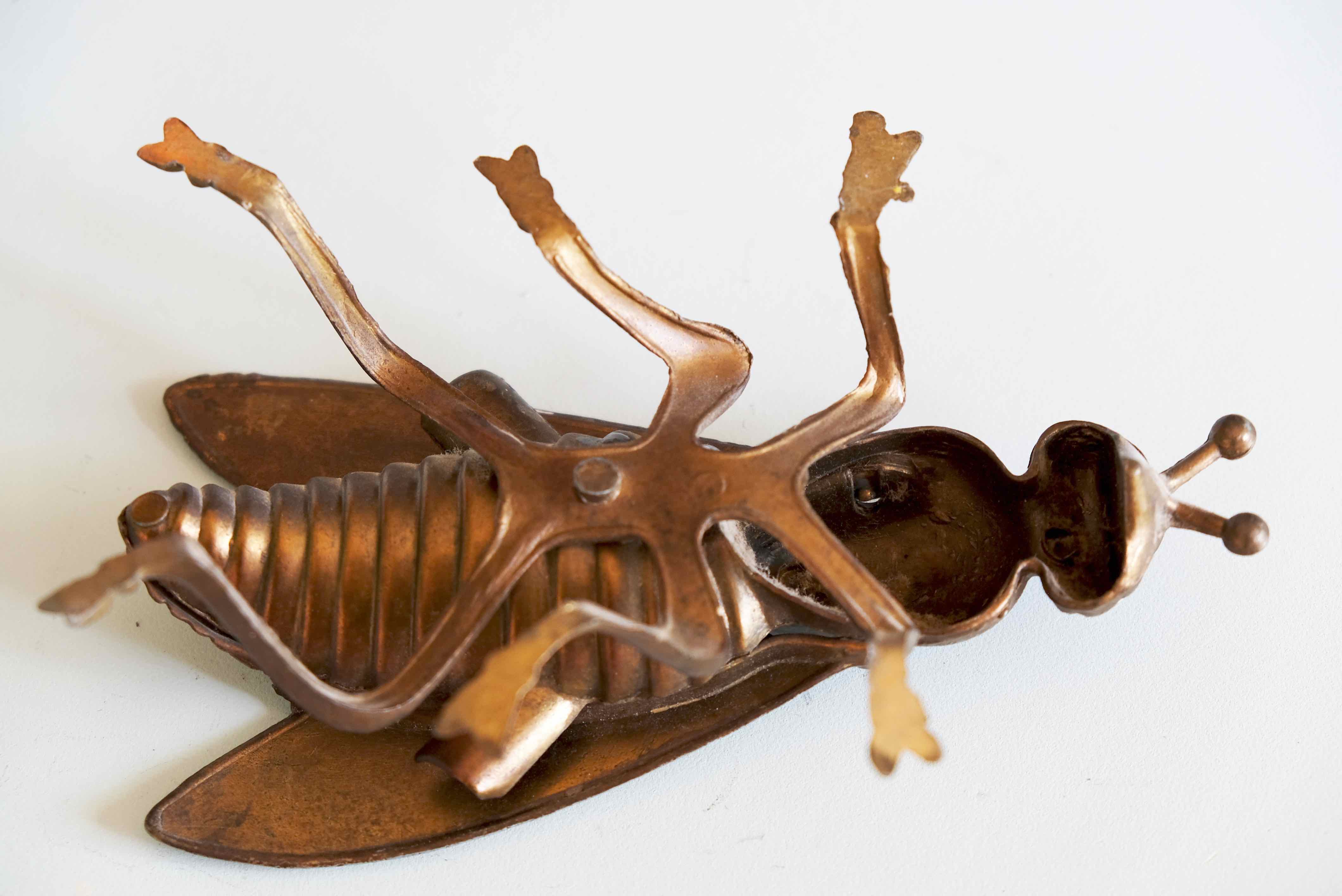 Ashtray fly brass vintage 1970