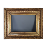 Cadre XIXe siècle bois stuc doré 51,5x40 feuillure 36,7x25,5 cm SB