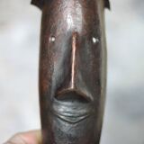 Copper sculpture signed Beaucousin Gérard, face-shaped sculpture, collection.
