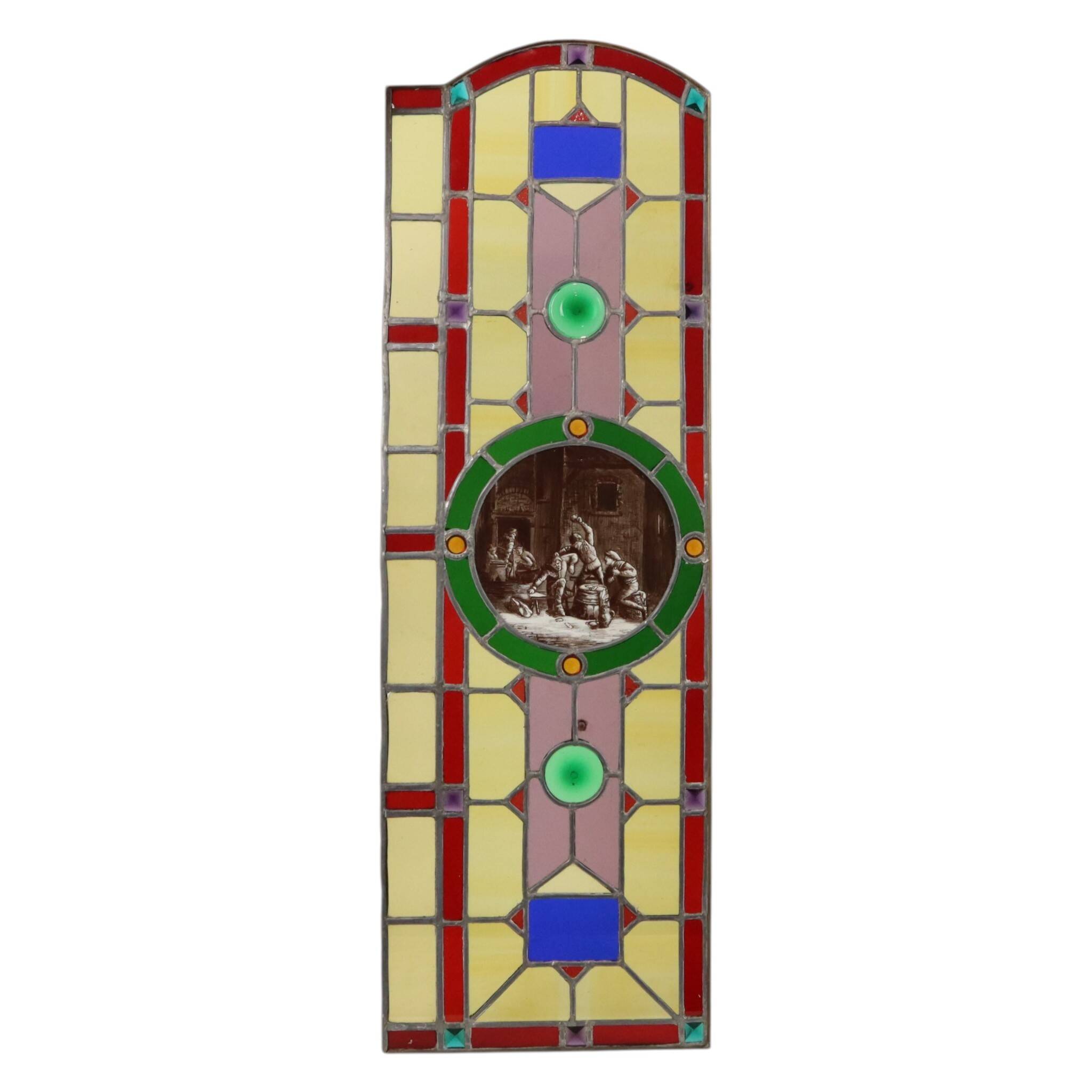 Large Colorful Stained-Glass Medallion