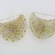 Pair of vintage wall lights with yellow and transparent beads. 70s