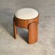 Tabouret en frêne et tissu bouclé Dedar Milano par Forme, Italie