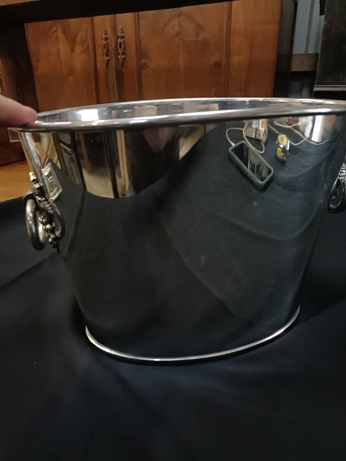 Champagne bucket, 2 bottle cooler, Etain du Manoir