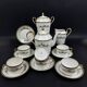 Bernardaud Limoges porcelain tea set with Cornucopia decoration