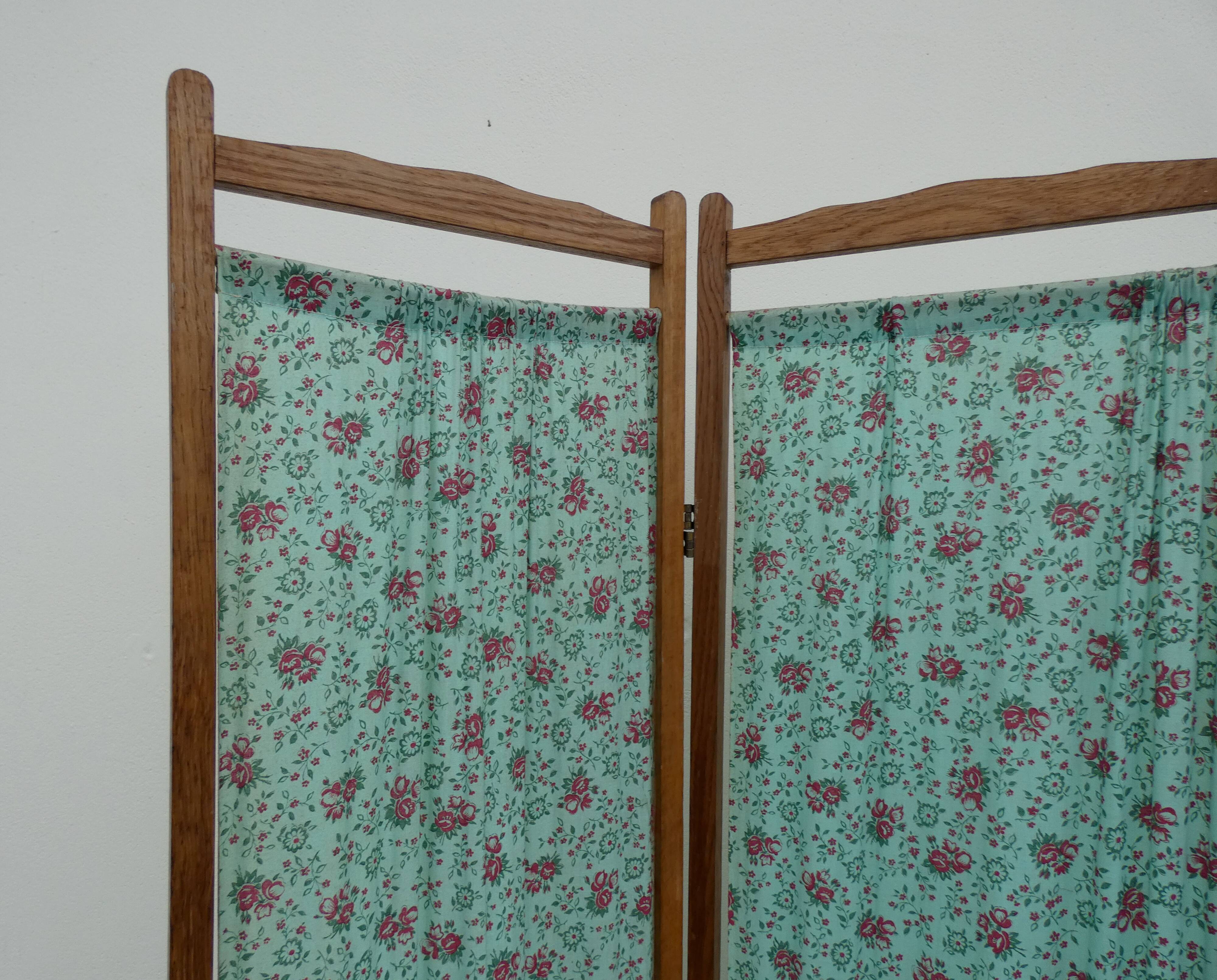 old vintage fabric screen