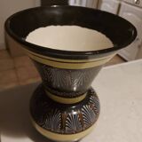 Qimper earthenware vase signed HB Quimper