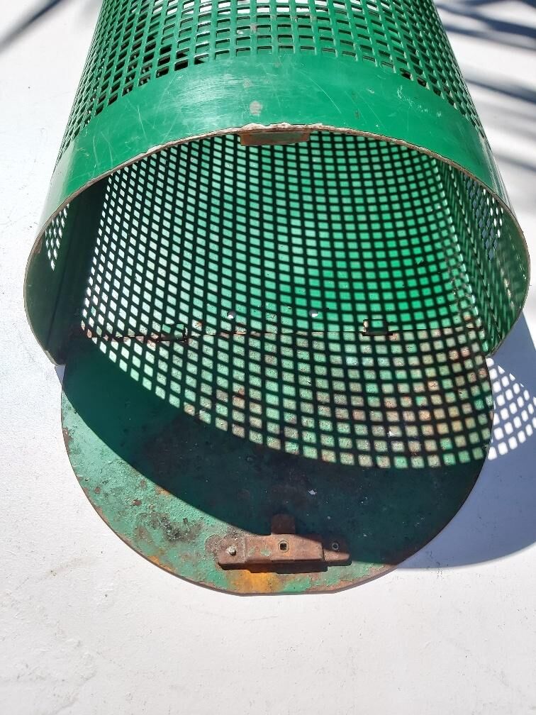 Public metal garden bin