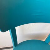 Series of 4 chairs bistrot bleu canard