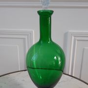 Italian carafe flash-green polished decanter 60s