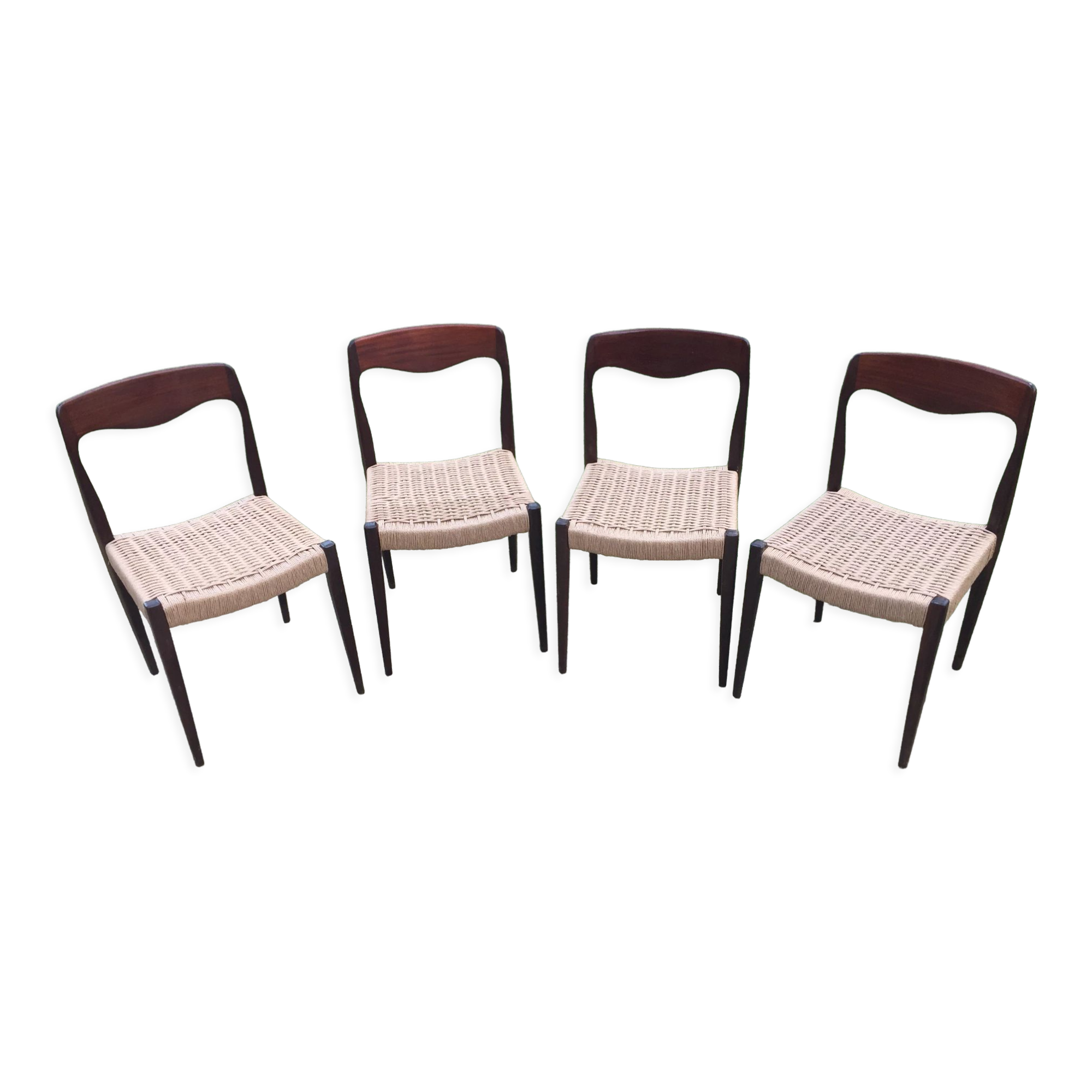 4 Danish chairs 60