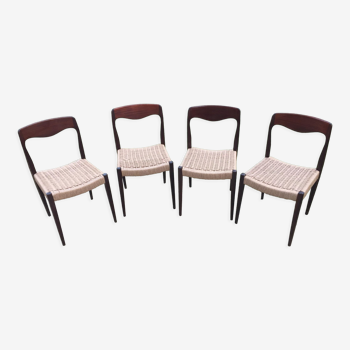 4 chaises danoises années 60