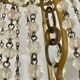 Brass balloon chandelier and glass beads