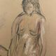 Charcoal painting signed study “the three women”