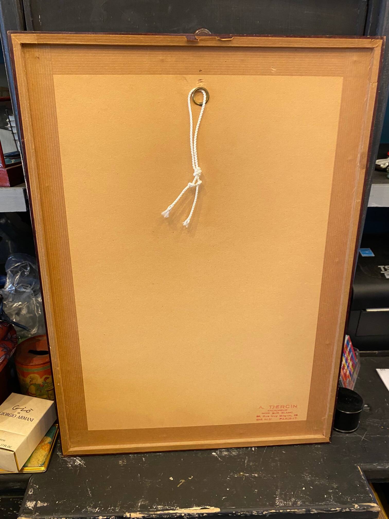 Painting steps of montmartre gouache on paper signed jartet? early 20th century