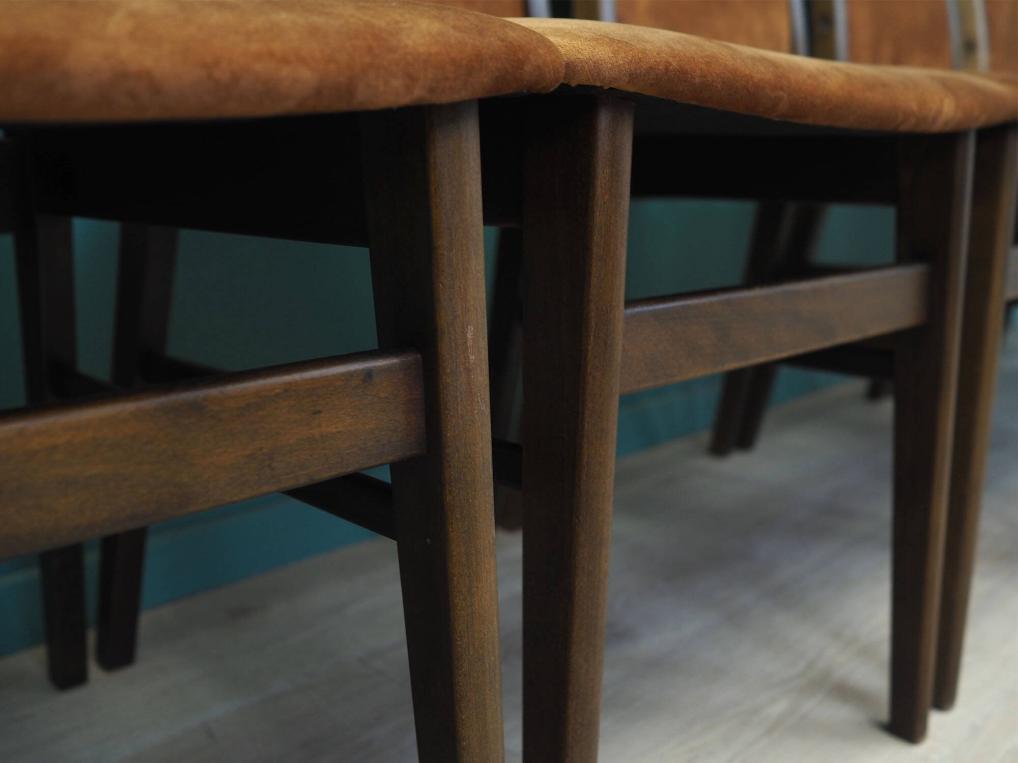 Set of six beech chairs, Danish design, 1960s, production: Denmark