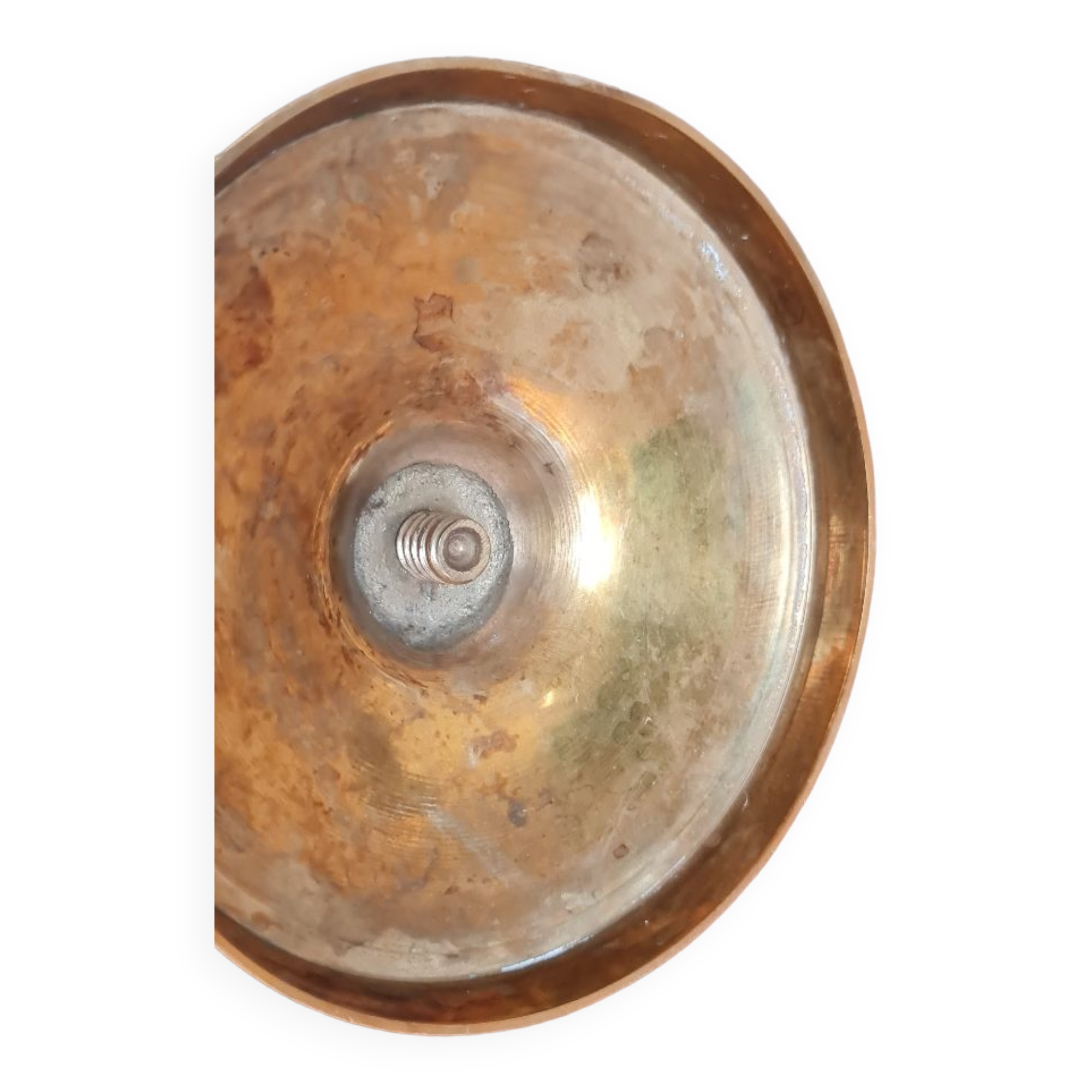 Pair of golden brass candle holders