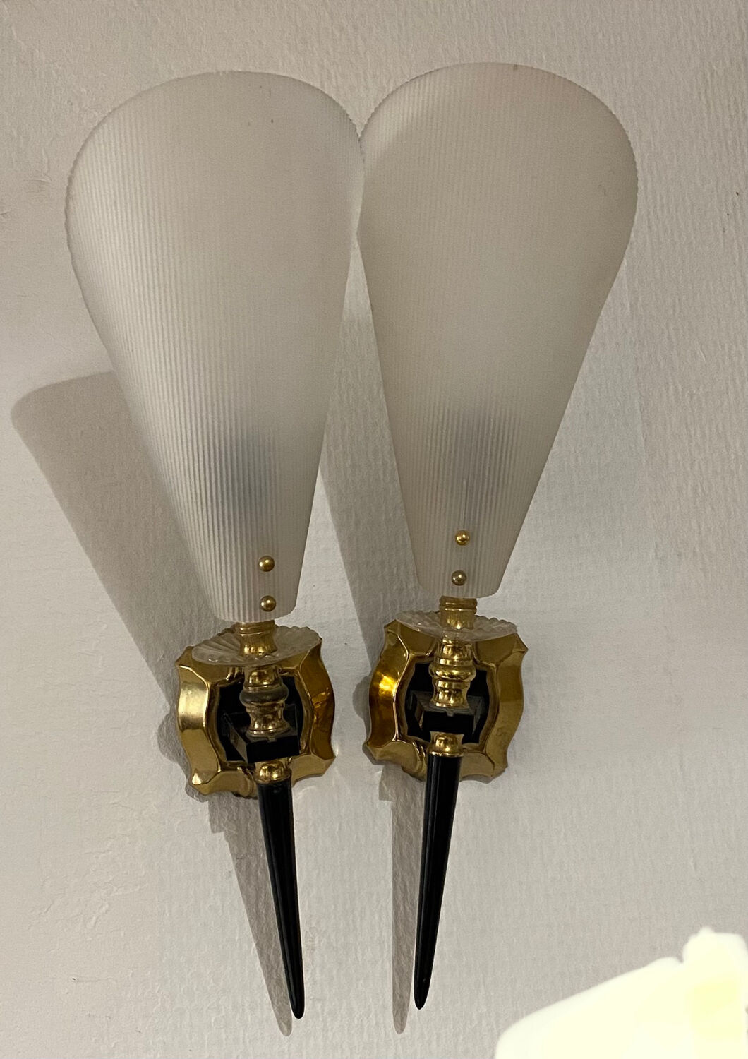 Pair of 50s wall lights