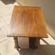 Vintage wooden console side table with turned legs.
