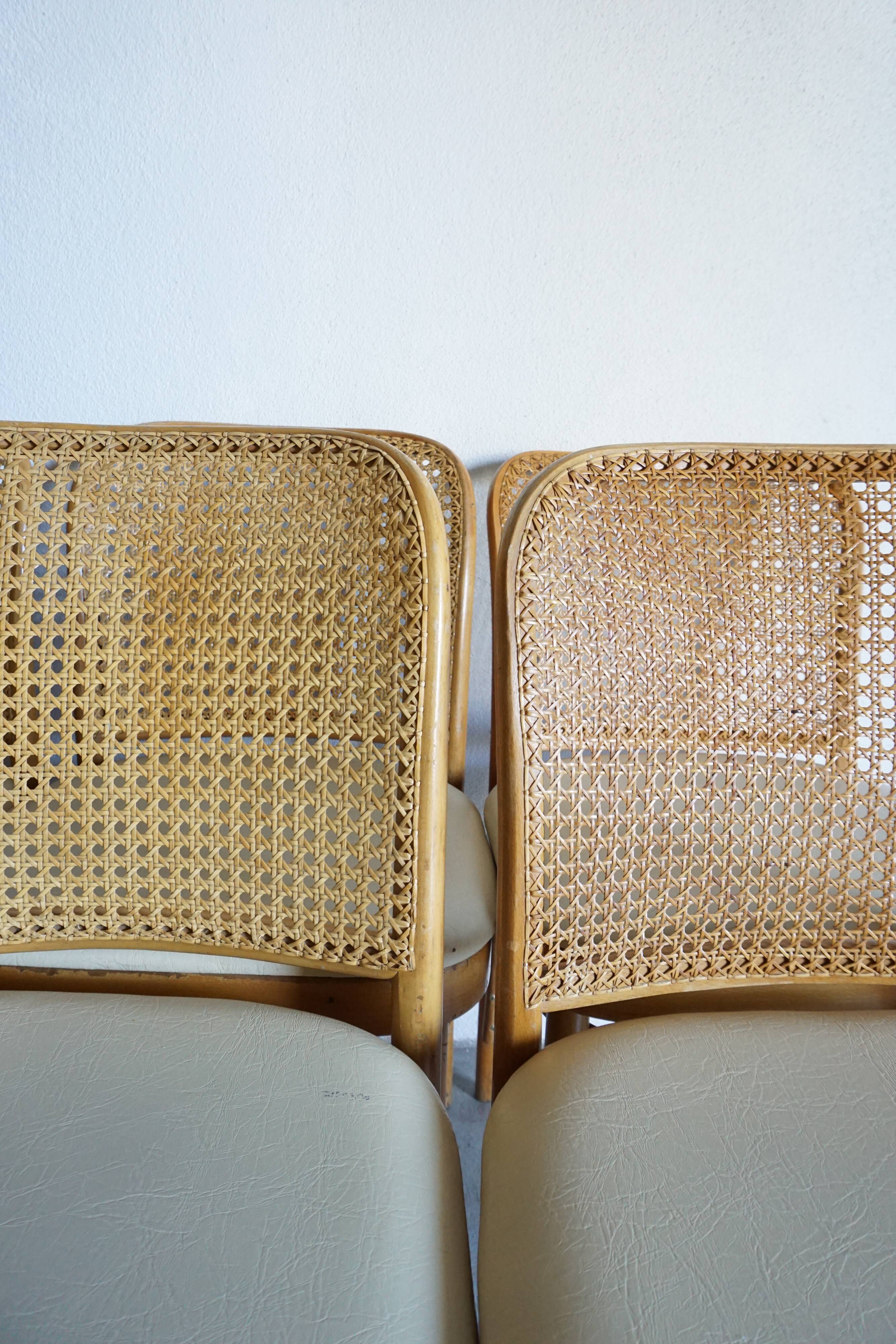 Series 6 canne bistro chairs