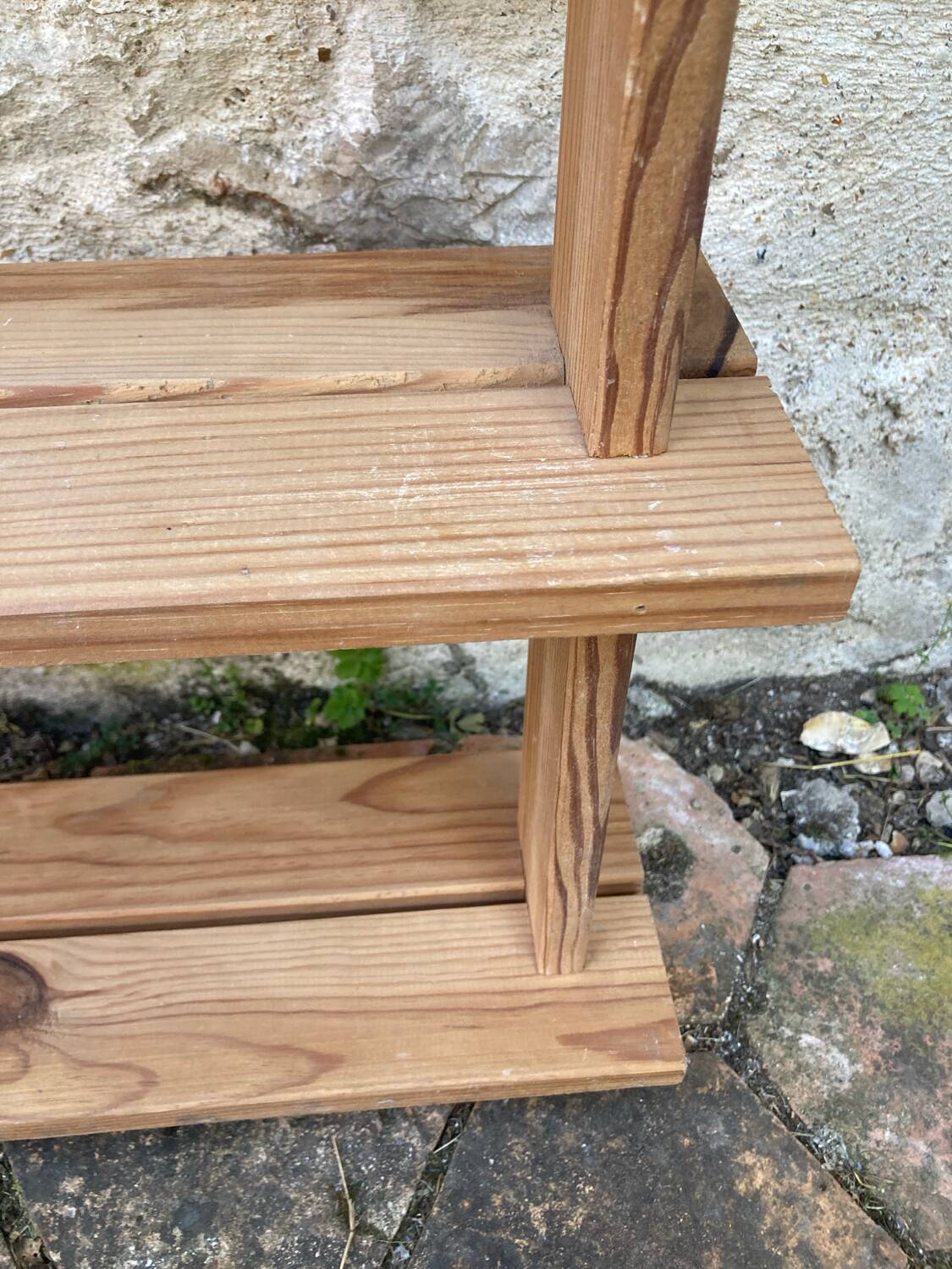 Vintage pine wall shelf