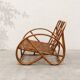 "Bretzel" vintage rattan bench – 1960s-1970s