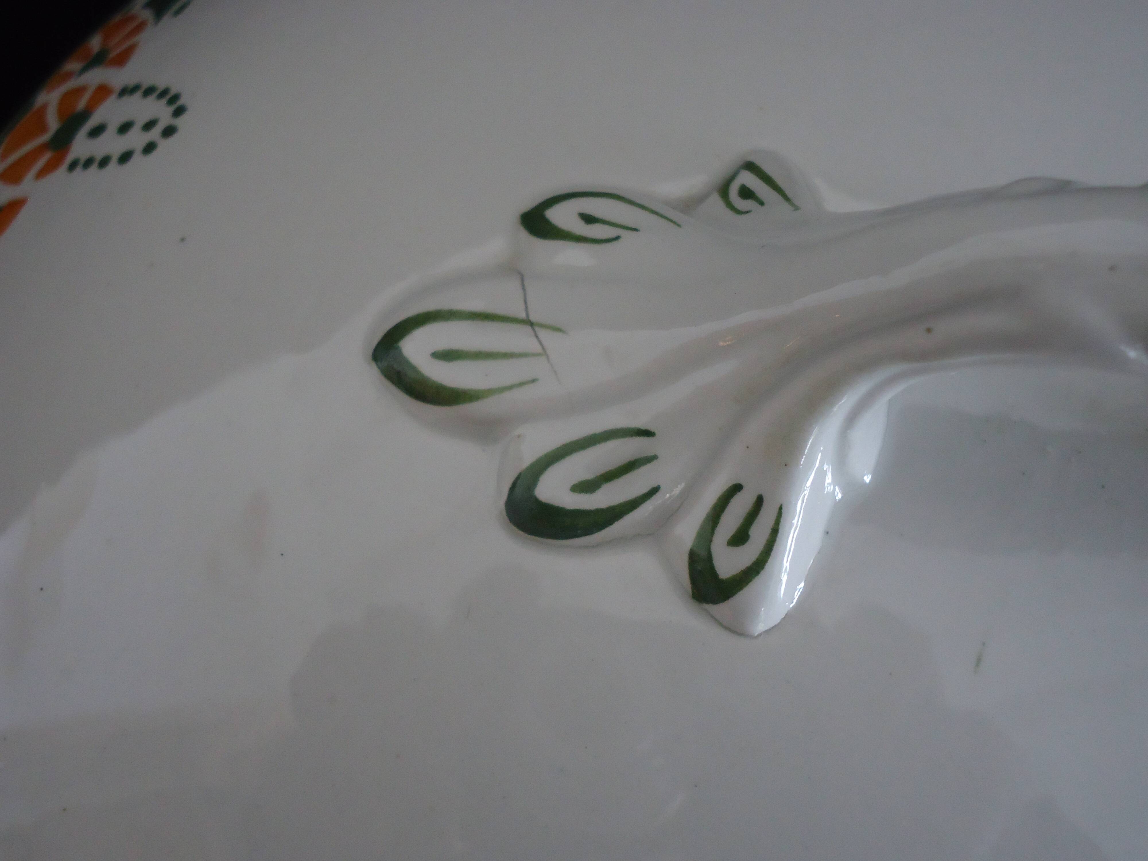 Longwy art deco vegetable touner