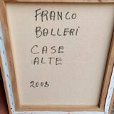 Peinture abstraite, cubisme, franco balleri huile sur toile 'le case alte'
