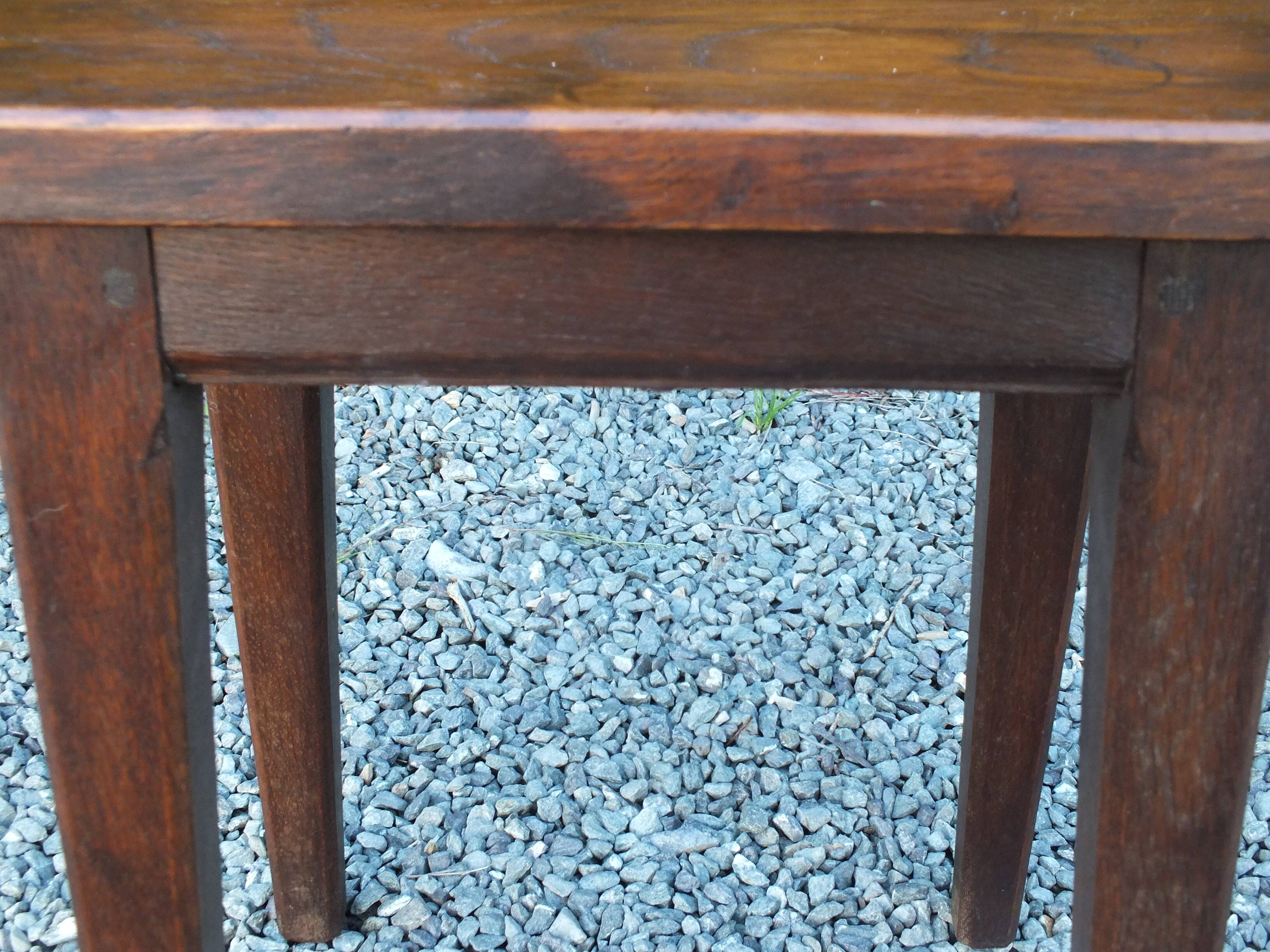 Pair of 60s oak stools or end tables