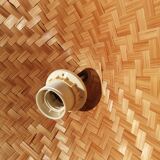 Vintage palm leaf pendant light