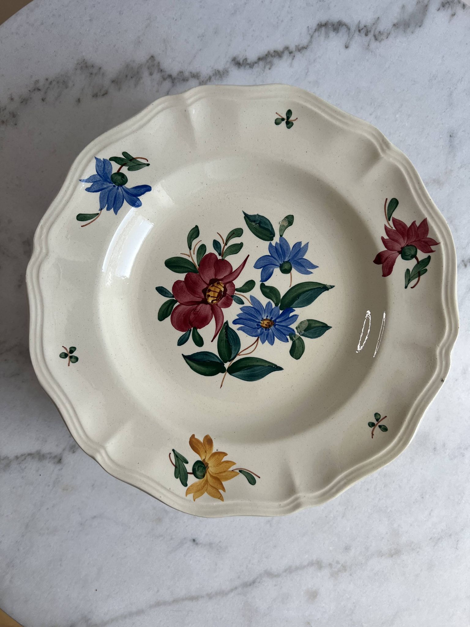 Lot 6 assiettes creuses Sarreguemines et Digoin