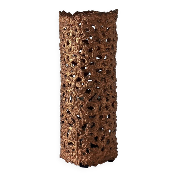 Aimo Tukiainen brutalist sculptural copper table lamp | Finland | 1960s