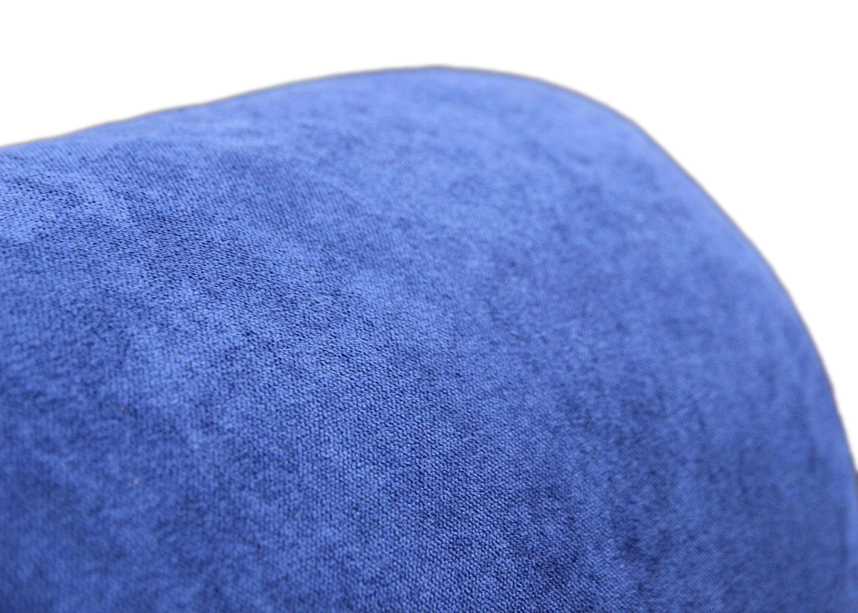 Vintage 70s fireside chair reupholstered in blue