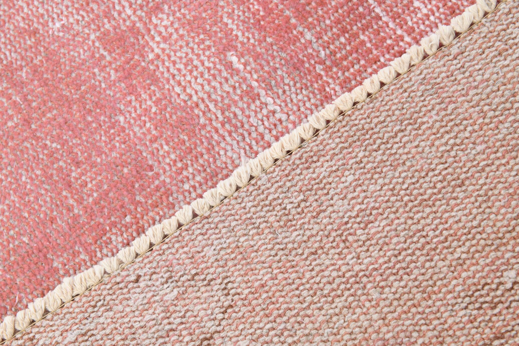 7x10 Blush Pink Vintage Rug, 216x304Cm