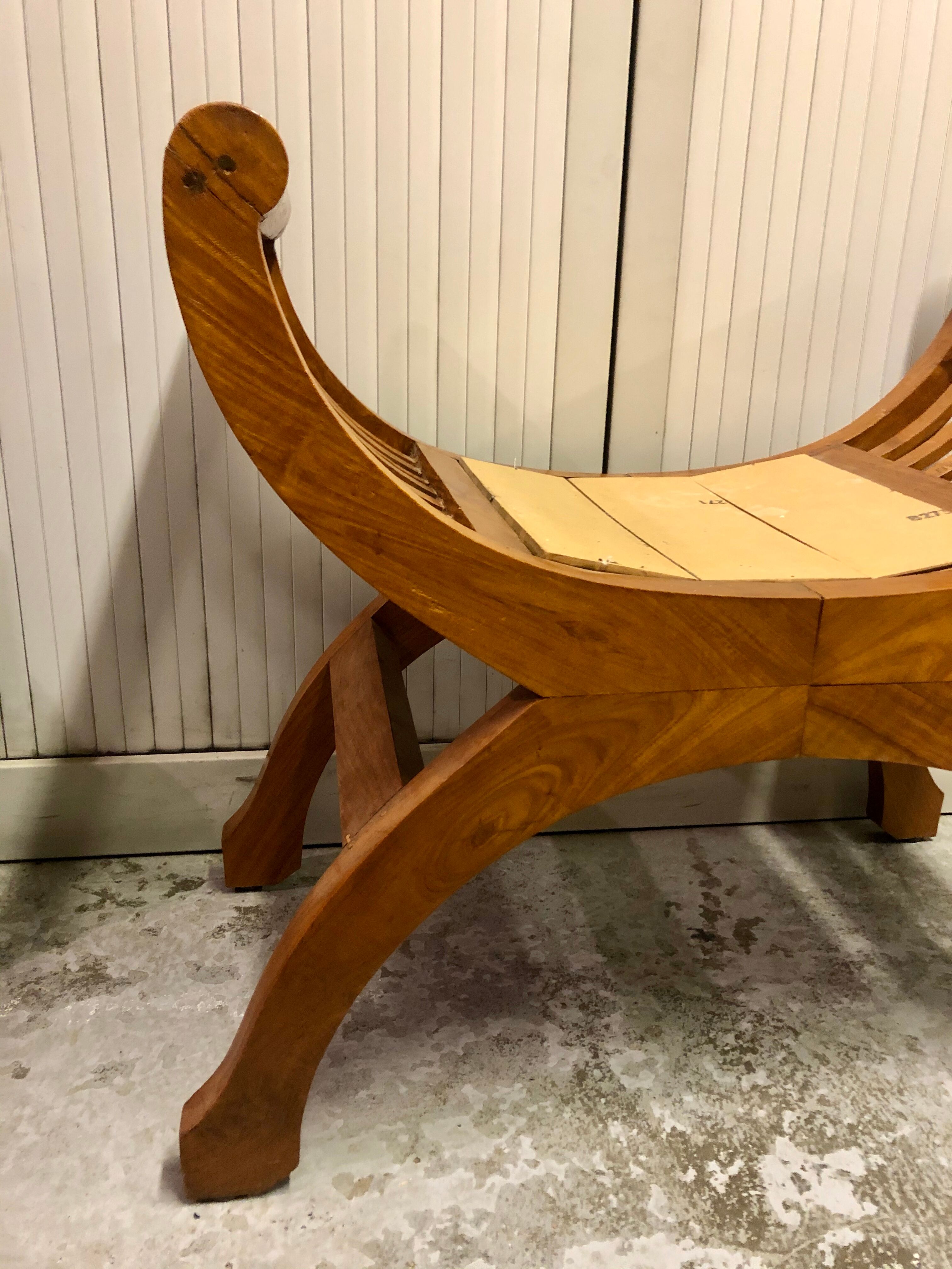 Exotic wooden seat