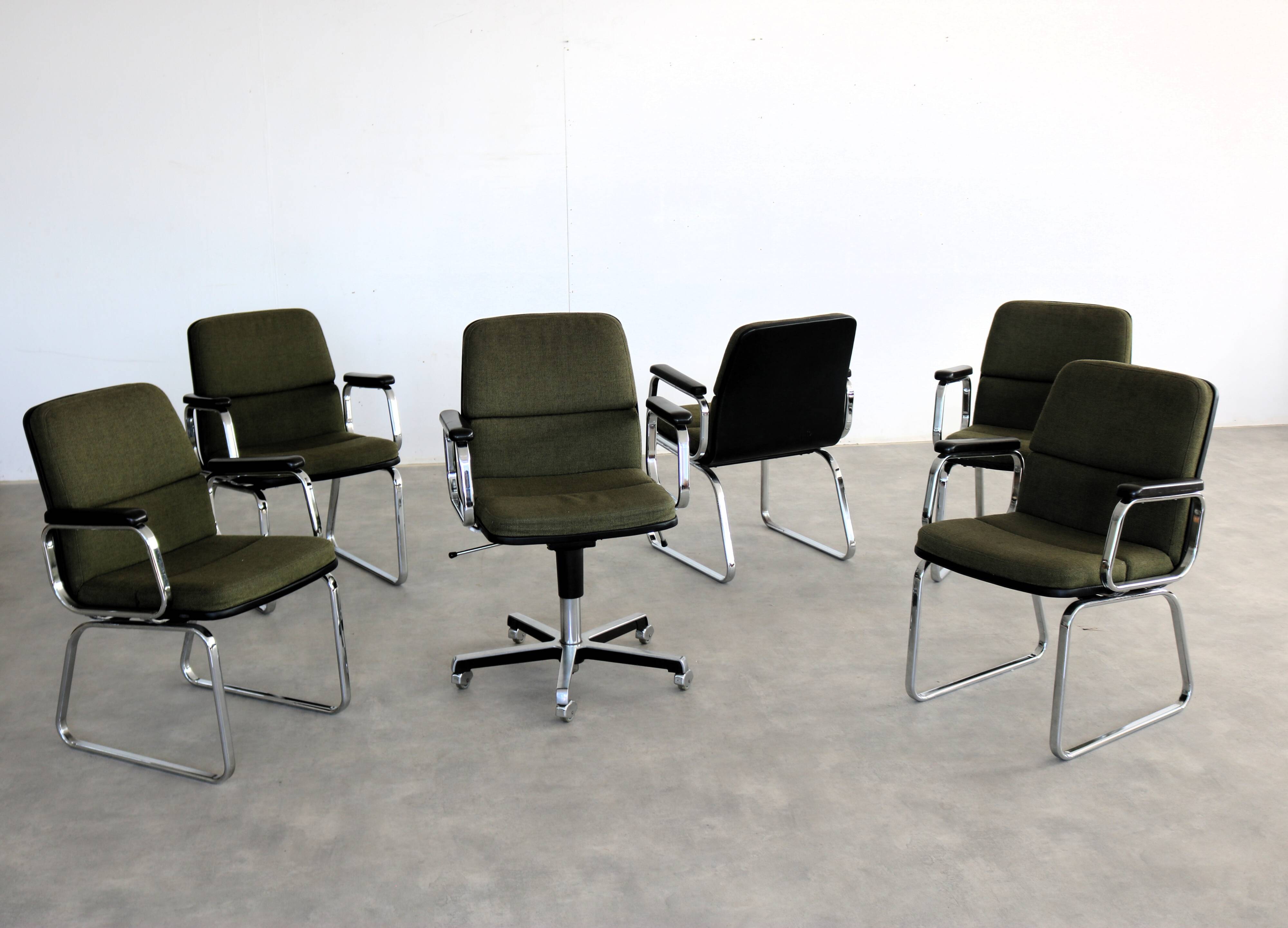 vintage conference chairs | chairs | set of 6 | 1960s