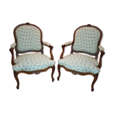 Pair of Louis XV style armchairs