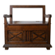 Antique wooden bank chest