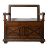Antique wooden bank chest
