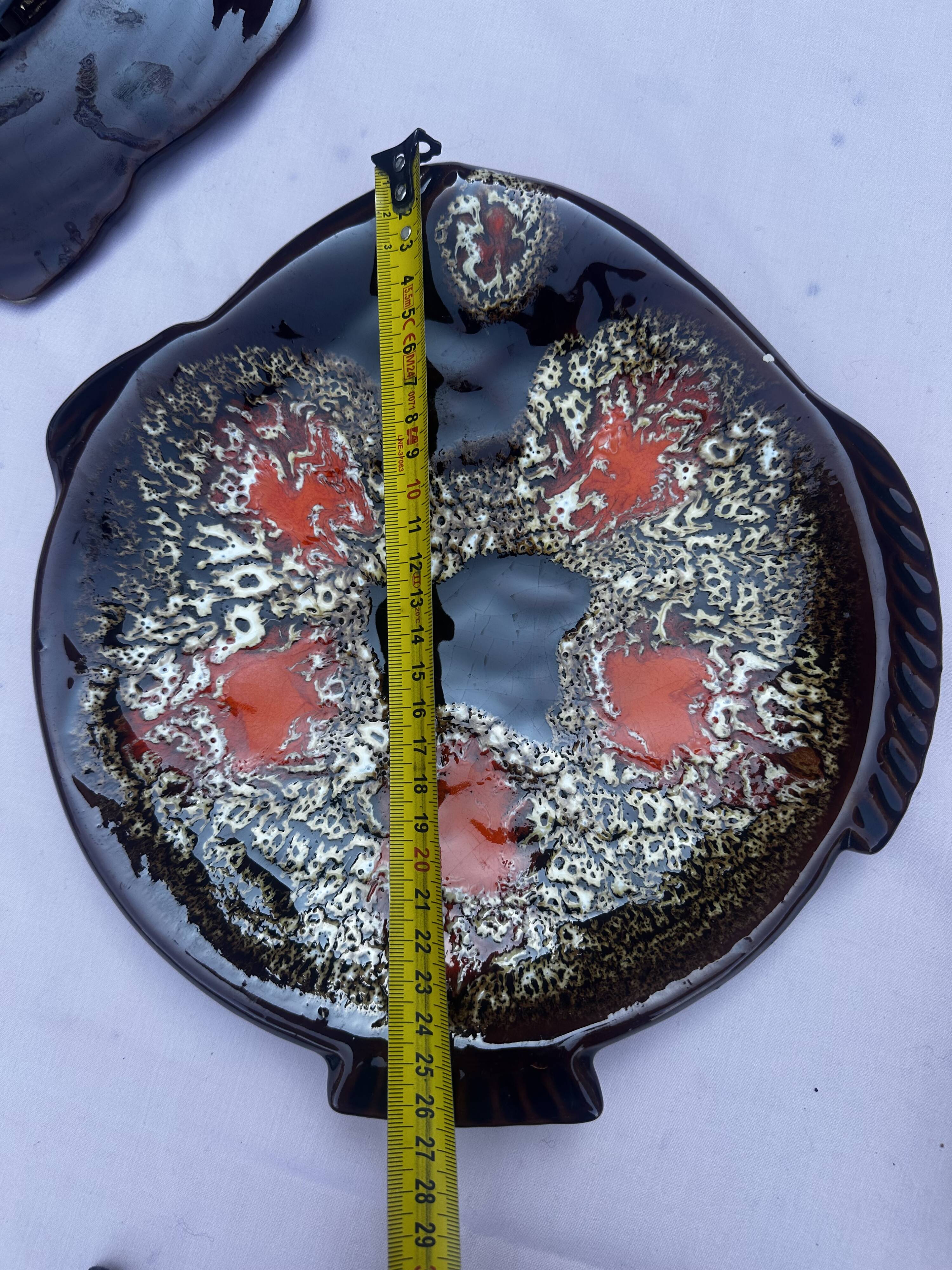 5 fish plates by Marius Giuge for Vallauris