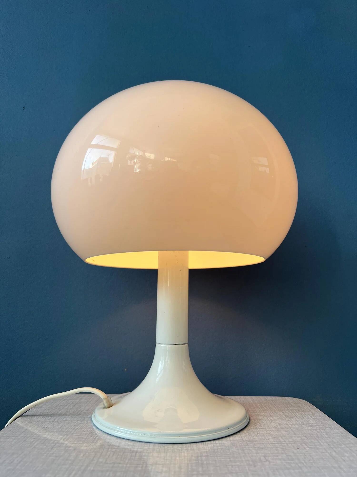 Lampe de table champignon vintage du milieu du siècle par Dijkstra