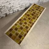 Table basse en bois et céramique vintage
