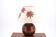 Dark wood ball lamp, lampshade with Erable leaves