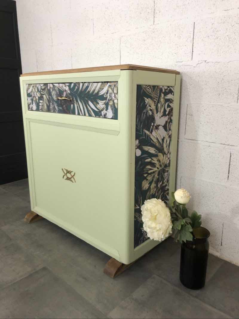 Vintage folding bed cabinet