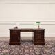Classic English Desk with Black Leather
