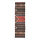 Tapis de couloir vintage turc Oushak fait main en laine et coton marron