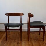 4 chairs Scandinavian 60s teak
