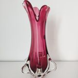 Vase Murano splash pink glass